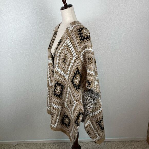 Cocogio Granny Square crochet alpacablend BoHo poncho wrap cardigan OS Italy NEW - Picture 2 of 7